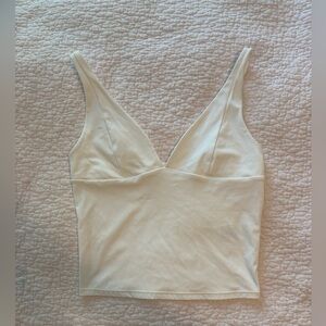 Garage Cream V-Neck Top